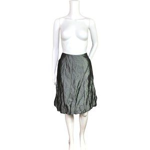 Ralph Lauren Black Label Gray Shimmer Bubble Hem Skirt Size 6